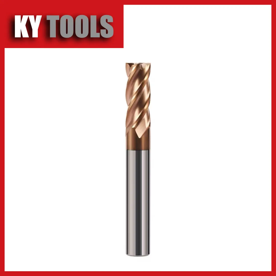 4-flute carbide end mills for steel and stainless steel